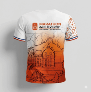 T_SHIRT_DE_SPORT_MADE_IN_FRANCE_MARATHON_CHEVERNY_COURSE_PIED