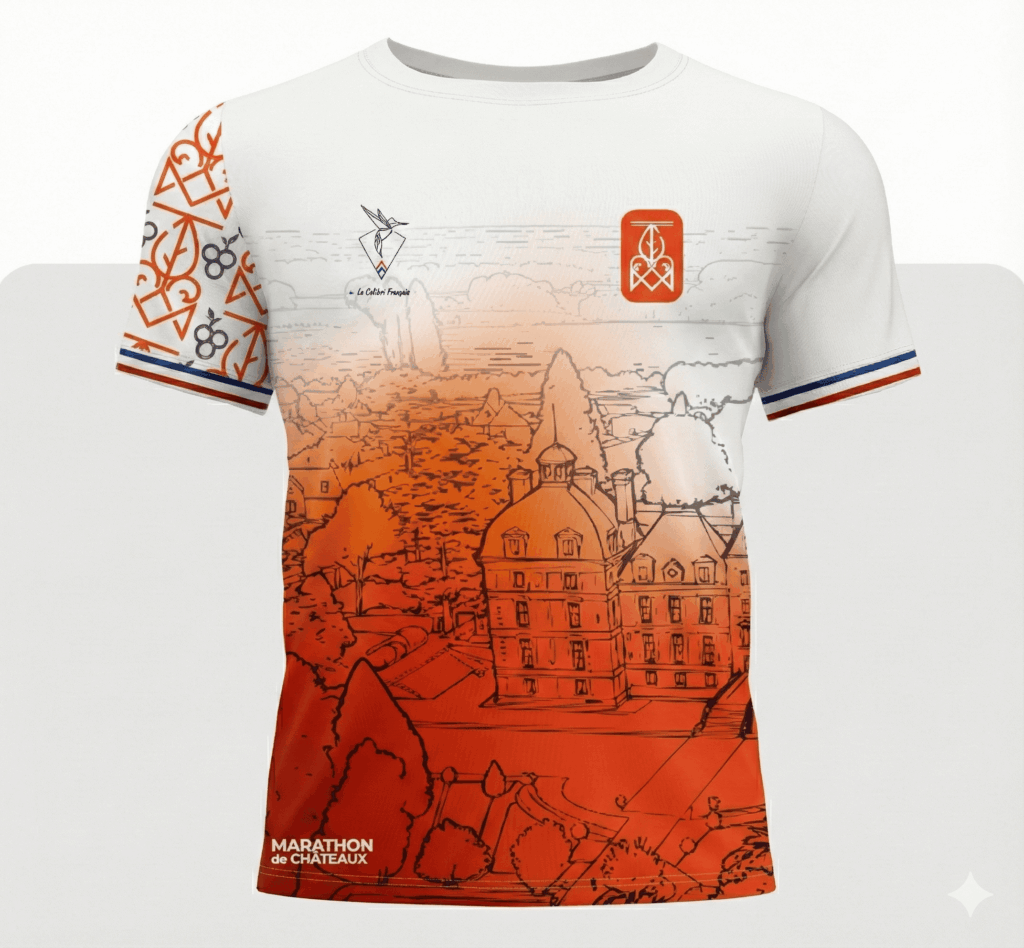 T_SHIRT_DE_SPORT_MADE_IN_FRANCE_MARATHON_CHEVERNY_COURSE_PIED