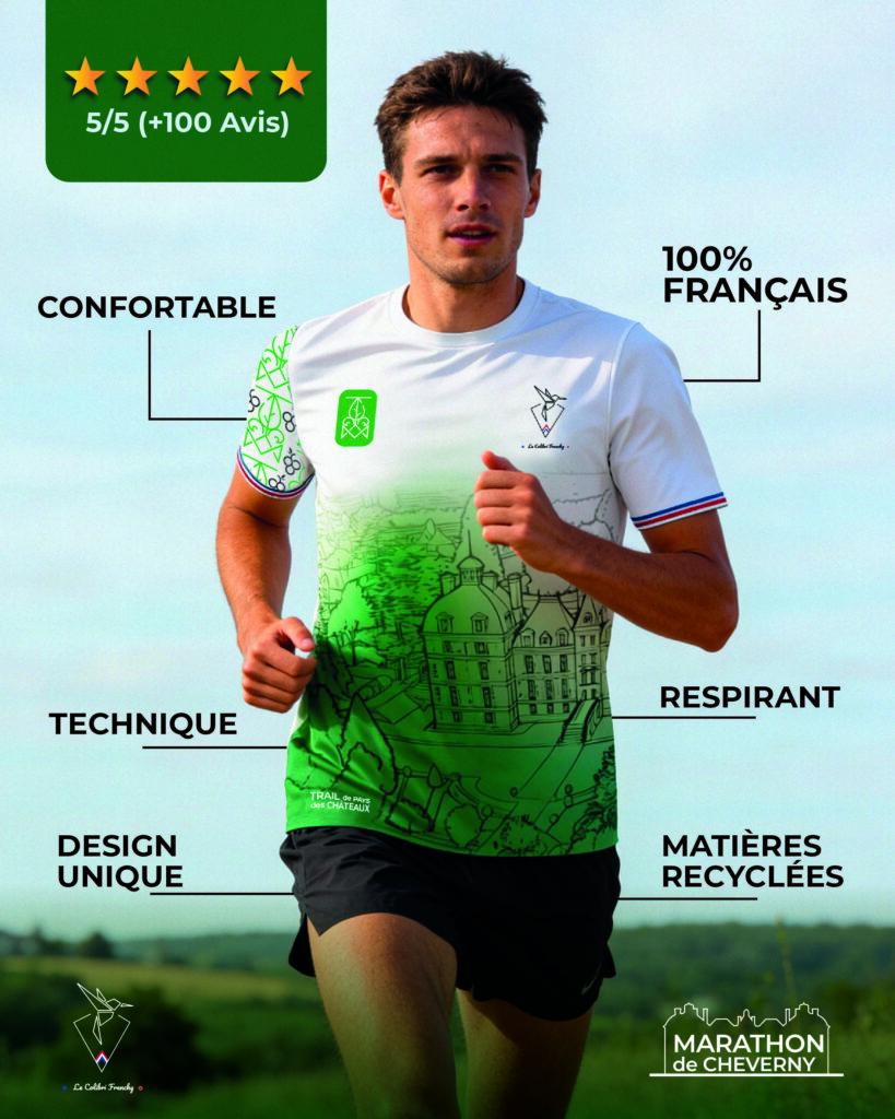 T_SHIRT_DE_SPORT_MADE_IN_FRANCE_MARATHON_CHEVERNY_COURSE_PIED
